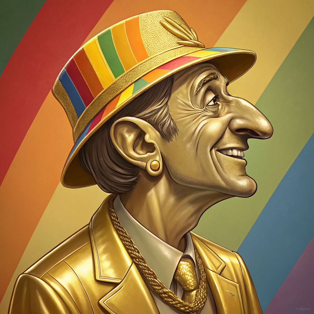 Monocle Rainbow Bucket Hat #7