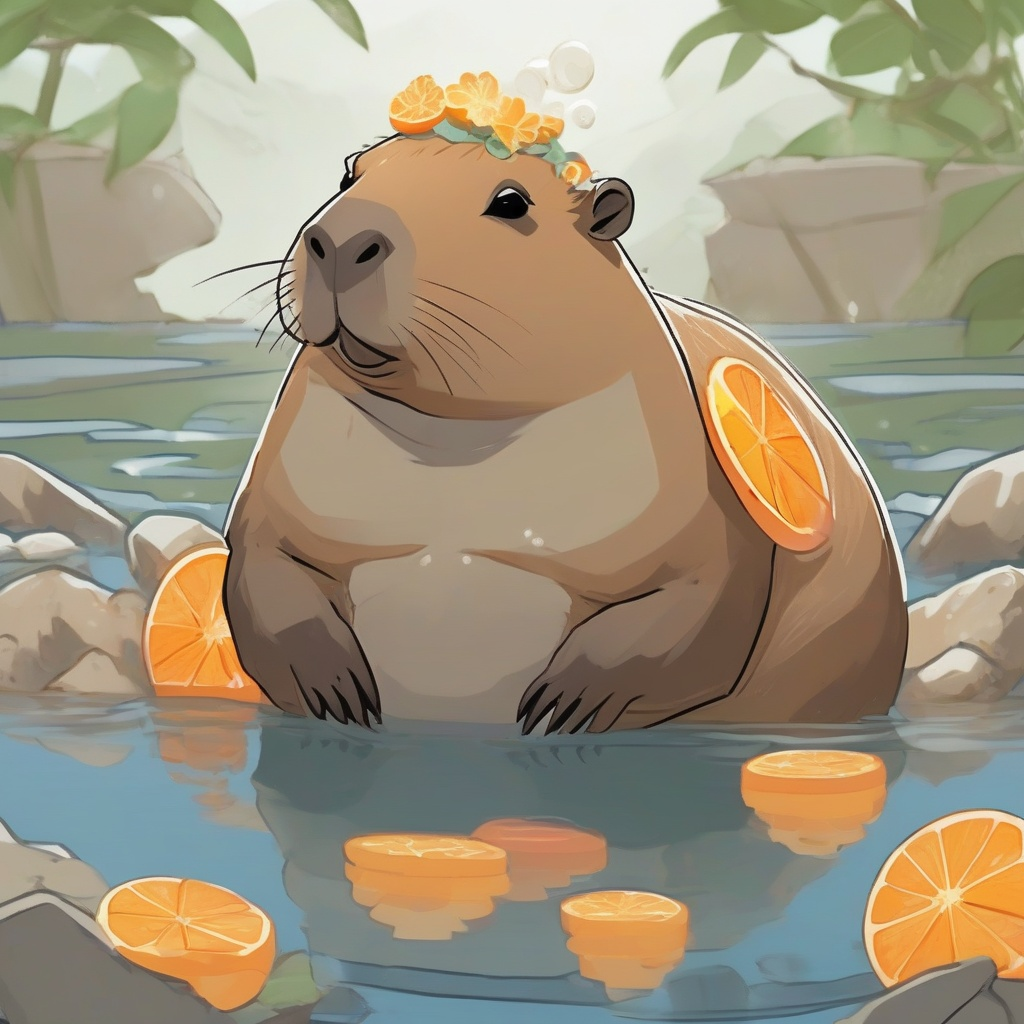 Citrus Garland Sleepy Turtle #8