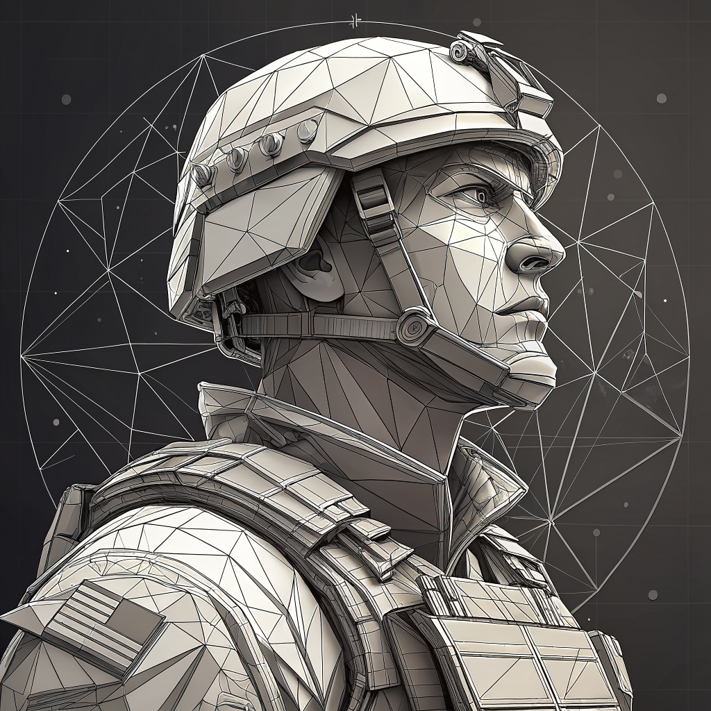 Stacked Bars Shoulder Pauldron #24