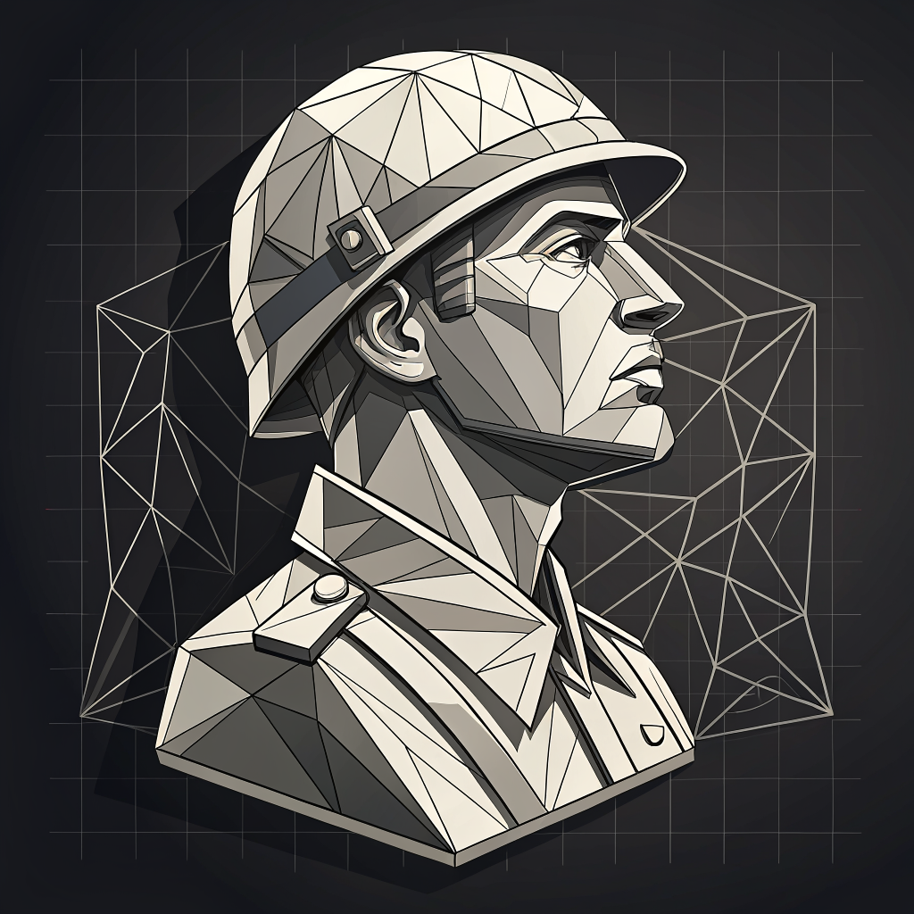 Shoulder Pauldron Grid Lines #6